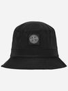 Logo Patch Bucket Hat Black - STONE ISLAND - BALAAN 2