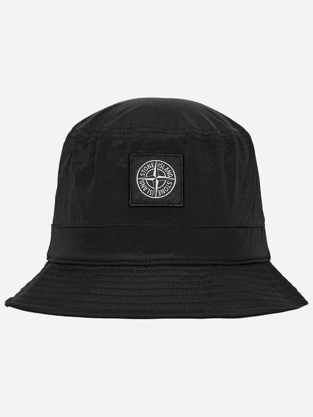 Logo Patch Bucket Hat Black - STONE ISLAND - BALAAN 2