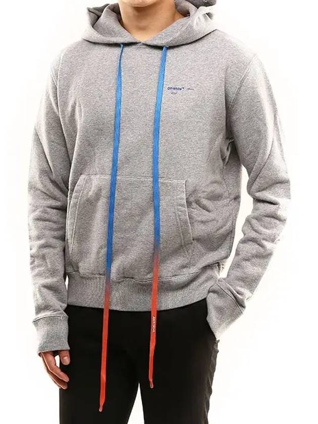 Acrylic Arrow Slim Fit Long Sleeve Hoodie Grey - OFF WHITE - BALAAN 5