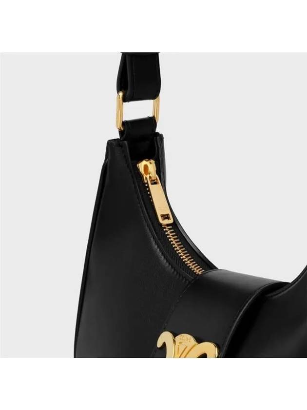 Ava Triomphe Smooth Calfskin Shoulder Bag Black - CELINE - BALAAN 6