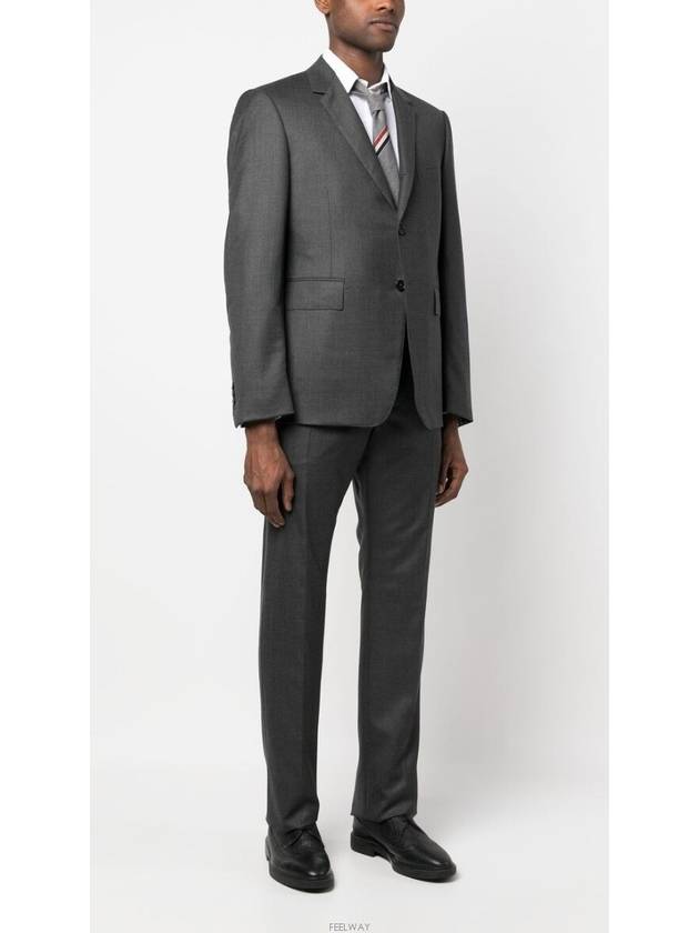 Men's Signature Classic Wool Suit Dark Grey - THOM BROWNE - BALAAN 5