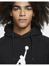 Jordan Jumpman Logo Fleece Pullover Hoodie Black - NIKE - BALAAN 6