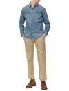 Denim Long Sleeve Shirt Blue - POLO RALPH LAUREN - BALAAN 4