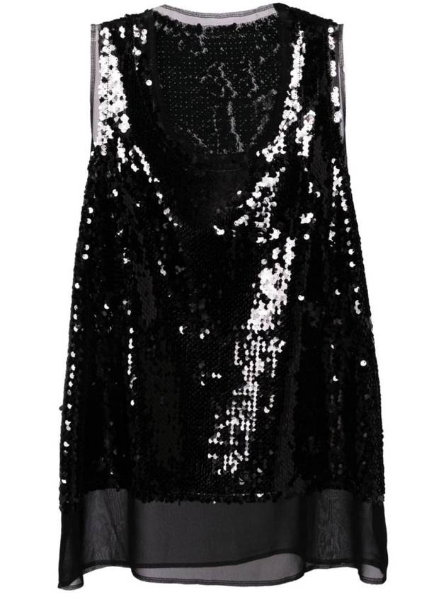 Sequin sleeveless black - COMME DES GARCONS - BALAAN 1