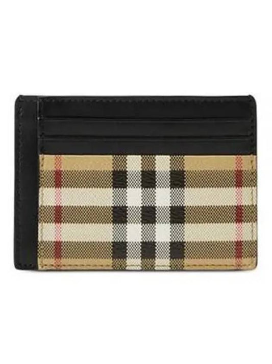 Vintage Check Money Clip Card Wallet Beige - BURBERRY - BALAAN 2