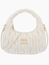 Wander Matelasse Nappa Leather Mini Hobo Tote Bag White - MIU MIU - BALAAN 1