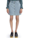 Women's Paula Denim A-Line Skirt Wash Indigo - A.P.C. - BALAAN.