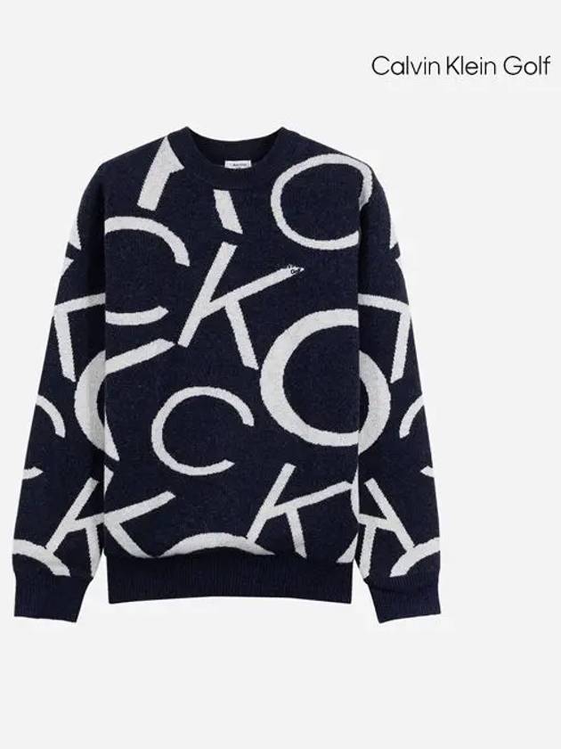 Women s CK Big Logo Wool Knit Sweater CA2SW240311 - CALVIN KLEIN GOLF - BALAAN 2