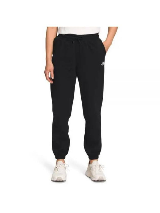 Women's Half Dome Fleece Sweat Track Pants Black - THE NORTH FACE - BALAAN 1