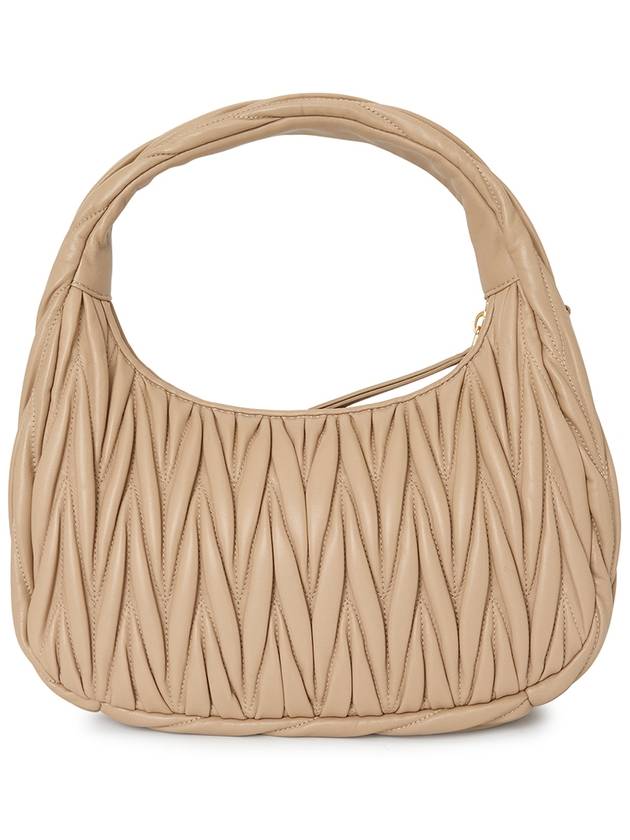 Wander Materasse Nappa Leather Shoulder Bag Sand Beige - MIU MIU - BALAAN 5