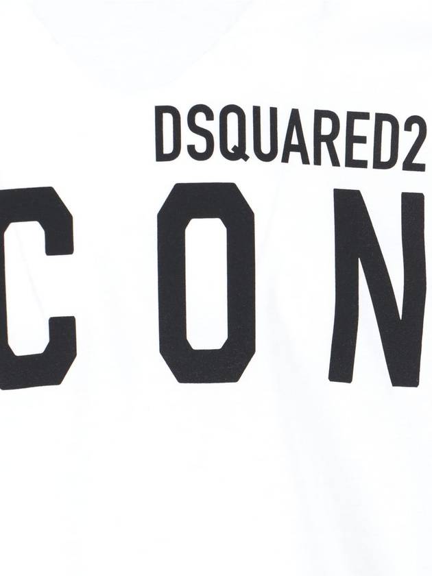 Men's Icon Short Sleeve T-Shirt White - DSQUARED2 - BALAAN 5