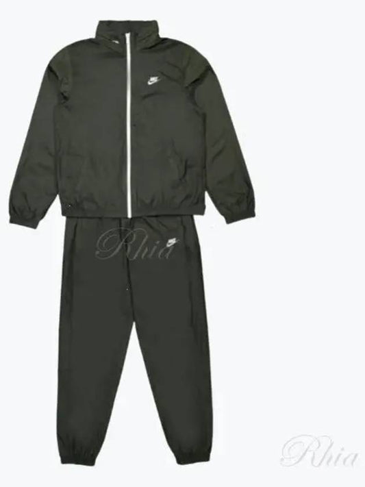 Club Lined Woven Tracksuit Black - NIKE - BALAAN 2