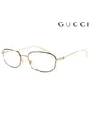 Eyewear Square Metal Glasses Gold - GUCCI - BALAAN.