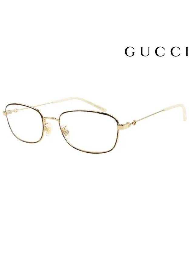 Eyewear Square Metal Glasses Gold - GUCCI - BALAAN.