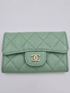 25C Classic Snap Clutch Card Wallet Mint Green AP0214 - CHANEL - BALAAN 2