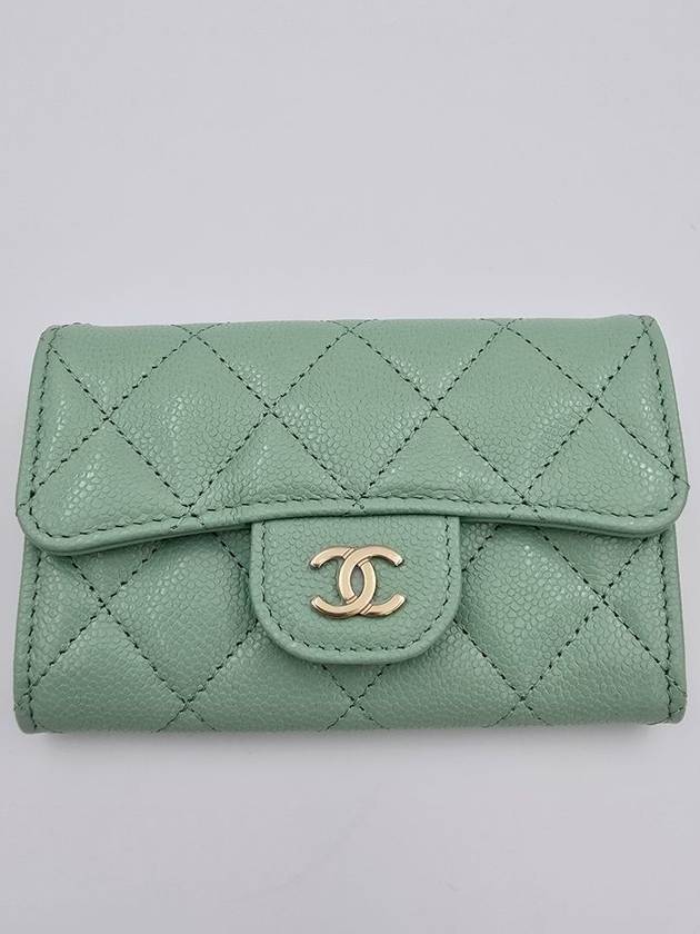 25C Classic Snap Clutch Card Wallet Mint Green AP0214 - CHANEL - BALAAN 2