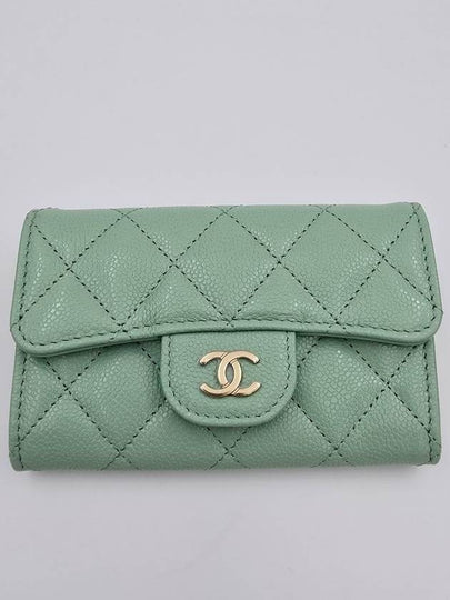 25C Classic Snap Clutch Card Wallet Mint Green AP0214 - CHANEL - BALAAN 2