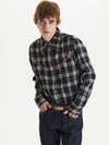 Western Ombre Check Shirt Black - MSKN2ND - BALAAN 1