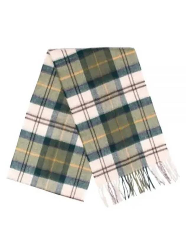 Wool Cashmere Tartan Check Muffler Forest Green - BARBOUR - BALAAN 2