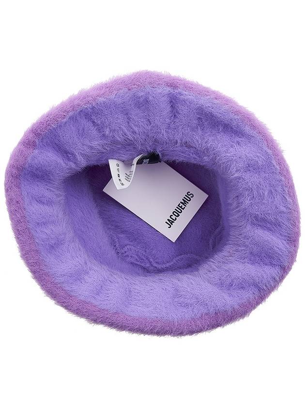 Le Bob Neve Fluffy Bucket Hat Purple - JACQUEMUS - BALAAN 6