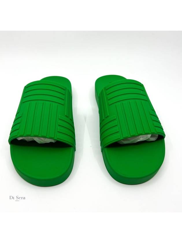 Intrecciato Rubber Slippers Green - BOTTEGA VENETA - BALAAN 4