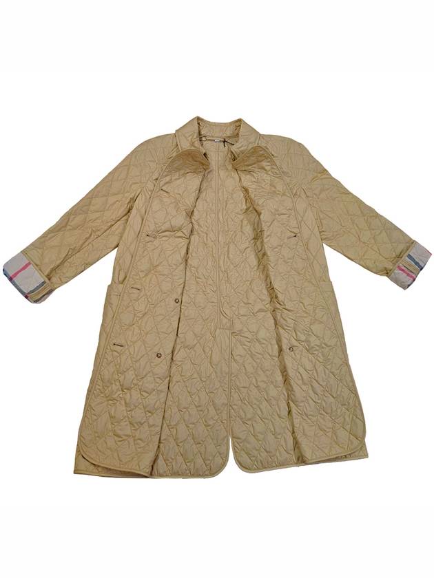 Tight Diamond Quilted Double Coat Beige - BURBERRY - BALAAN 6