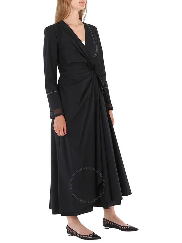 knot front long dress black - LOEWE - BALAAN 3