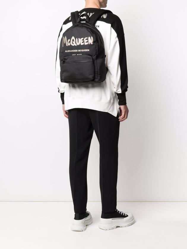 Graffiti Metropolitan Backpack Black - ALEXANDER MCQUEEN - BALAAN 5