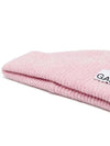 Rib Knit Wool Beanie Light Pink - GANNI - BALAAN 5