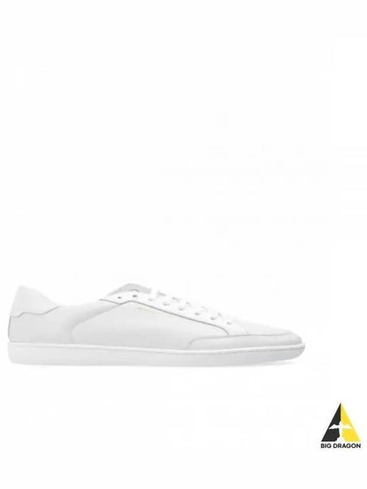 Court Classic Perforated Leather Low Top Sneakers White - SAINT LAURENT - BALAAN 2