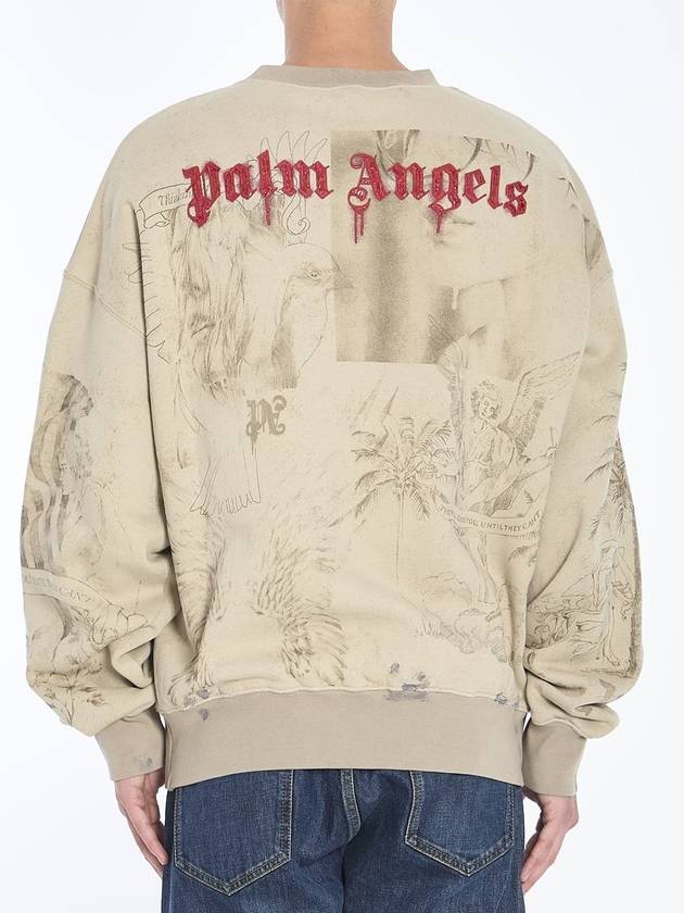 Pencil All Over Sweatshirt - PALM ANGELS - BALAAN 4