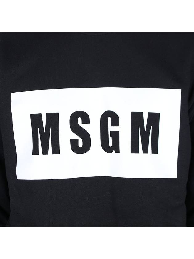 Box Logo Print Sweatshirt Black - MSGM - BALAAN 7