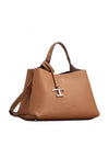 Logo Charm Leather Micro Tote Bag Brown - TOD'S - BALAAN 4