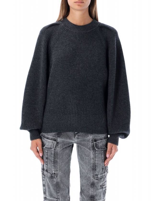 Billie Rubber Jumper Knit Top Charcoal - ISABEL MARANT - BALAAN 1