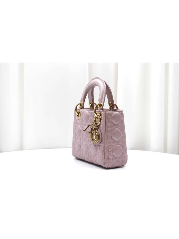 Lady Mini Cannage Tote Bag Pearl Rose M0505OADU - DIOR - BALAAN 3