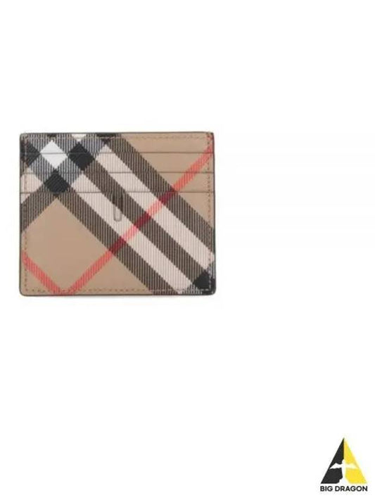 Check Card Wallet Beige - BURBERRY - BALAAN 2