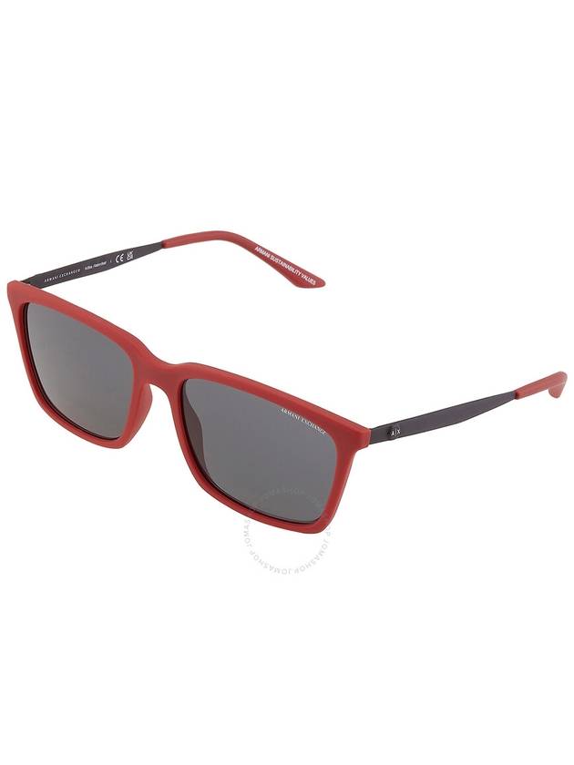 Armani Exchange Grey Rectangular Men's Sunglasses AX4138S 817487 57 - ARMANI EXCHANGE - BALAAN 3