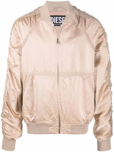 satin bomber jacket gold - DIESEL - BALAAN 1