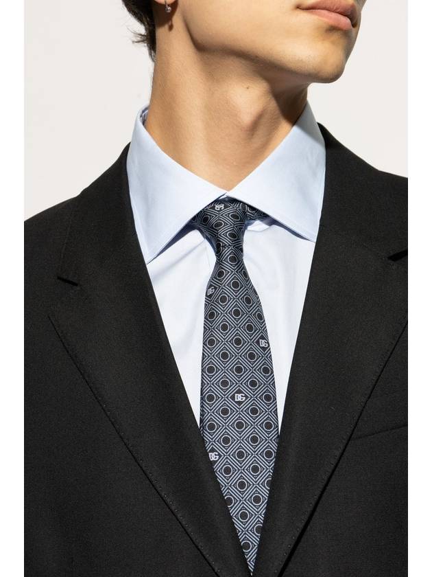 Dolce & Gabbana Patterned Tie, Men's, Navy Blue - DOLCE&GABBANA - BALAAN 2