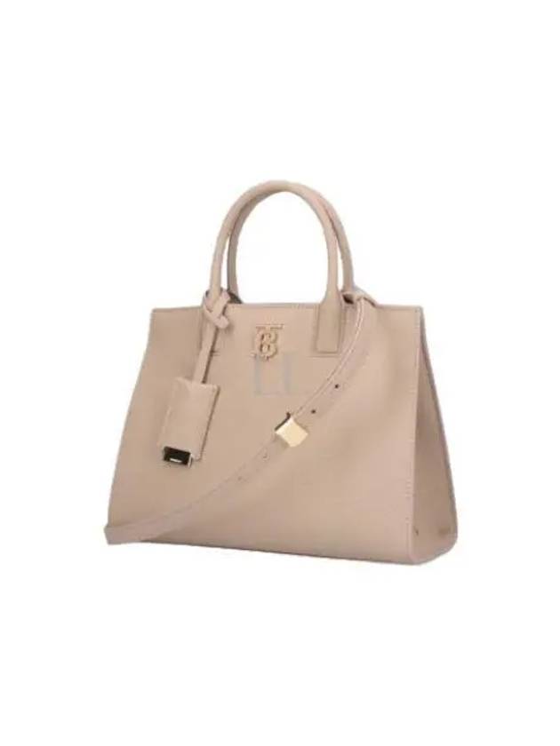 Mini Frances Leather Tote Bag Beige - BURBERRY - BALAAN 2