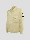 Chrome-R Zip-Up Over Long Sleeve Shirt Beige - CP COMPANY - BALAAN 4