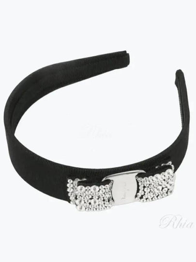 Vara Bow Hairband 34 2758 NERO CRYSTAL 0524893 - SALVATORE FERRAGAMO - BALAAN 1