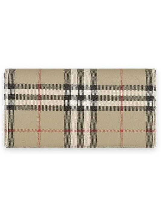 Check Long Wallet Beige - BURBERRY - BALAAN 2