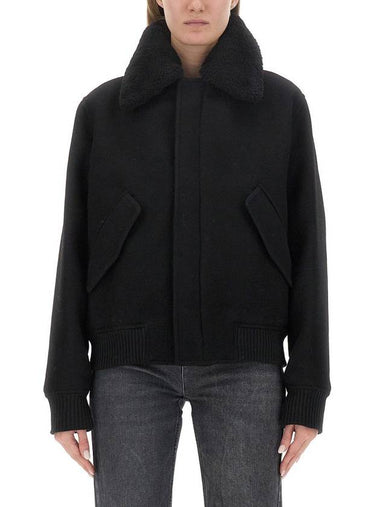 Women s Jacket Paris With Shearling Collar Unisex - AMI - BALAAN 1