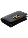 Gancini Leather Card Wallet Black - SALVATORE FERRAGAMO - BALAAN 4