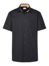 Organic Cotton Polo Shirt Black - BURBERRY - BALAAN 2