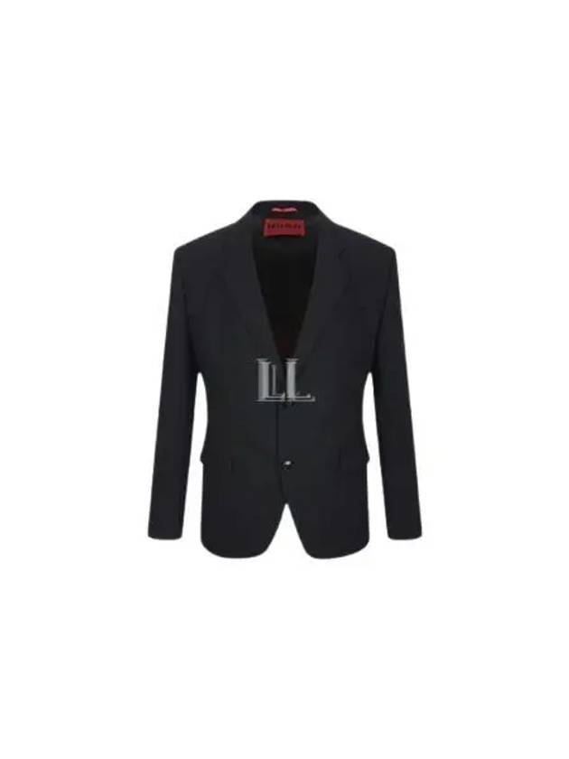 Single Breasted Blazer Jacket Black - HUGO BOSS - BALAAN 2