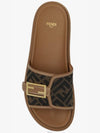 FF Baguette Slide Slippers Brown - FENDI - BALAAN 3