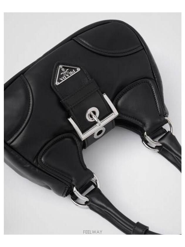 Moon Padded Nappa Leather Shoulder Bag Black - PRADA - BALAAN 4