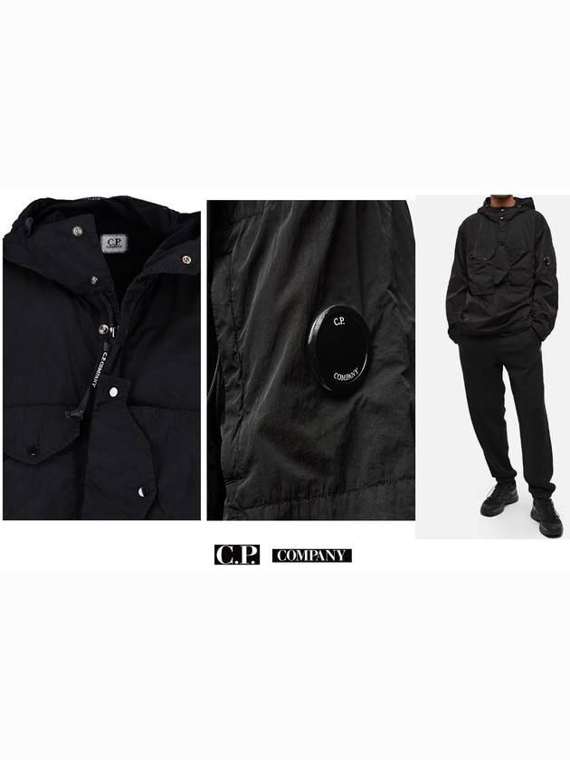 Men's Chorme-R Lens Patch Anorak Black - CP COMPANY - BALAAN 6